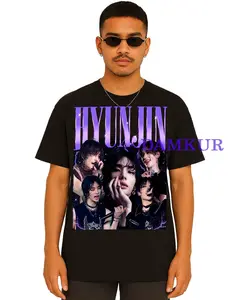 Hyunjin Shirt, Hyunjin Retro T-Shirt, Hyunjin Retro Fan Tees, Bootleg Tee