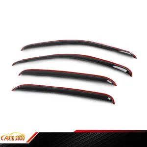 Window Visor Vent Rain Sun Guards Fits 07-14 Chevy Silverado GMC Sierra Crew Cab