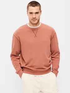 Old Navy Men's Loose Garment-Washed Crew-Neck Sweatshirt