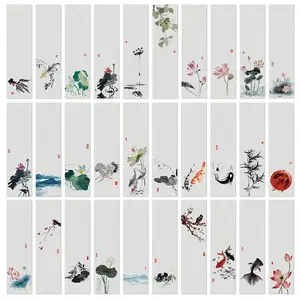 Chinese Style Bookmark, 30pcs/set Creative Paper Bookmark, Book Page Marker, Reading Bookmark for Home School Office Dormitory