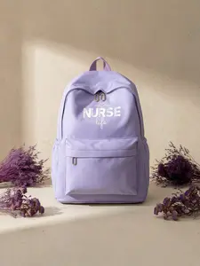 Nurse Life Print Nylon Backpack, Casual Solid Pattern, Durable & Easy to Clean, Perfect for Daily Use, Travel, Shopping