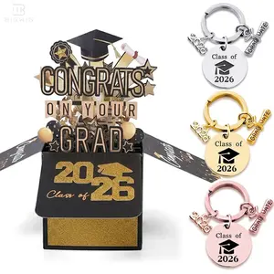 Class of 2026 Graduation Keychains with 3D Pop Up Card Keyring Graduation Party Favors Gifts, Congrats Grad Gift for High School or College Graduate tiktokshopspringglowup