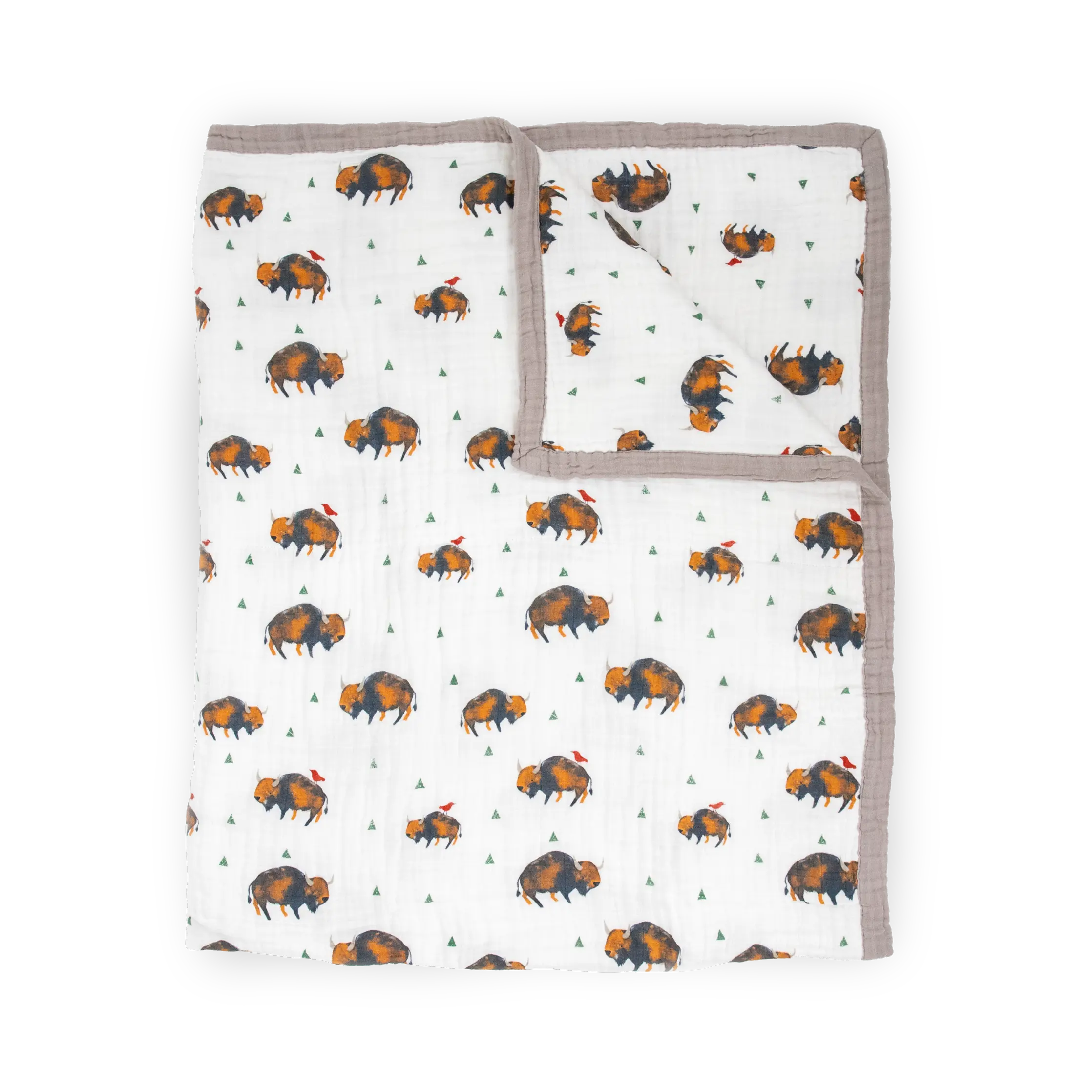 Cotton Muslin Quilted Throw - Bison, Lightweight Cozy Blanket, Multifunctional Cotton Blanket, Soft Cozy Throw Cotton Muslin Quilted Throw - Bison, Lightweight Cozy Blanket, Multifunctional Cotton Blanket, Soft Cozy Throw