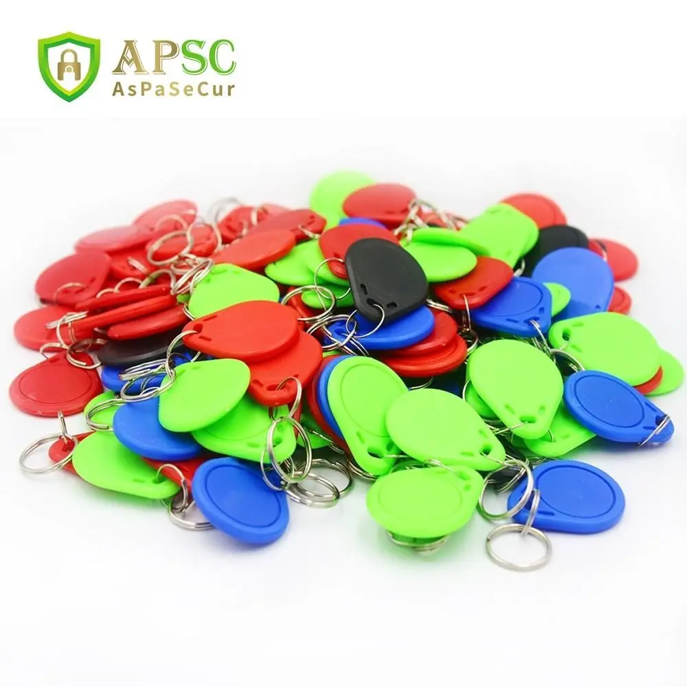 50pcs/lot 13.56mhz Rfid Only Read Key Fob Card, 1k Chip Proximity Card, Key Card, Keycard, Mf Ic NFC Access Control Token Keyfobs, Keychain Card, Keychain Accessories
