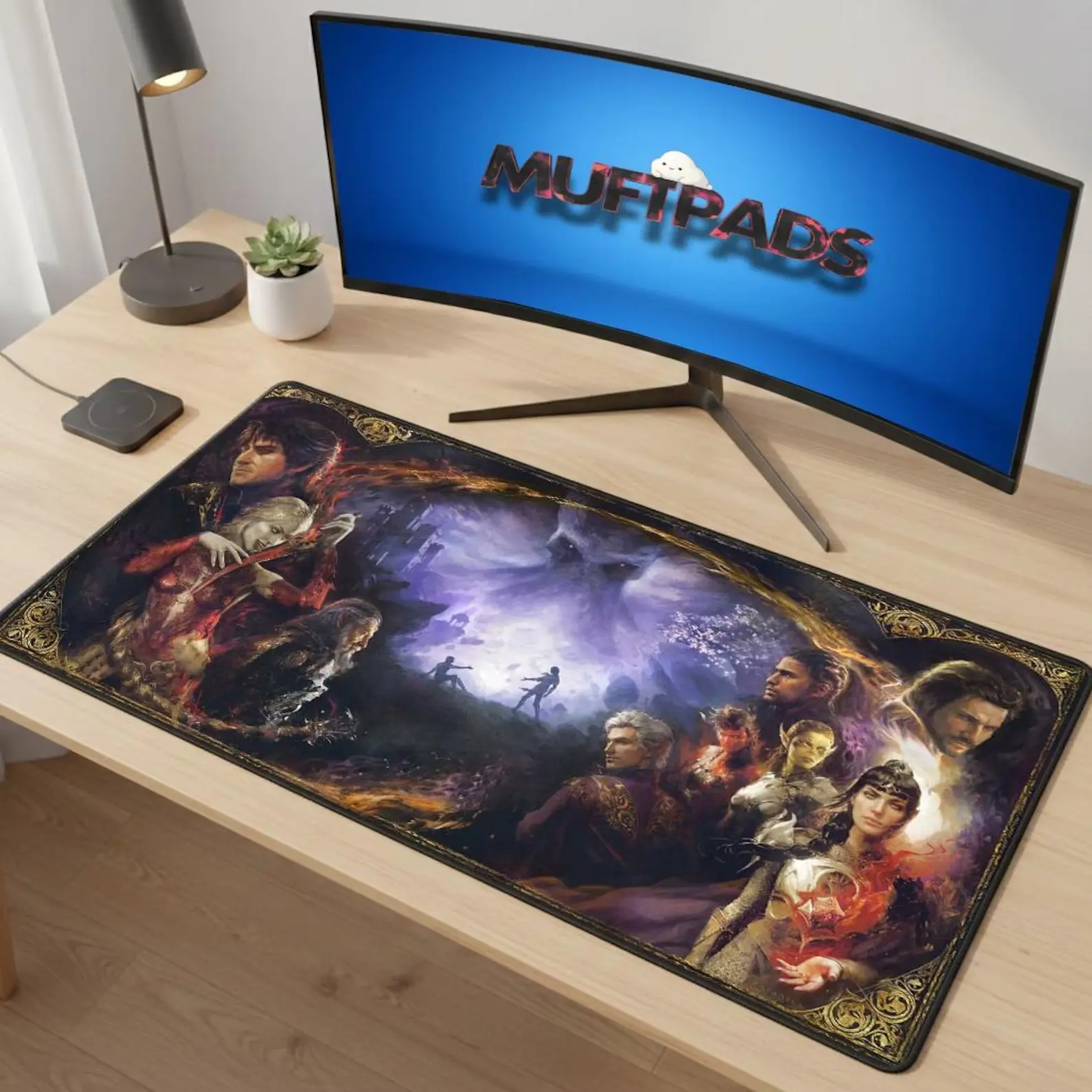 Baldur's Gate 3 Gaming Mouse Pad: XXL Desk Mat, Non-Slip Neoprene