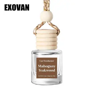 Car Air Fresheners Hanging Scent Oil Diffuser,EXOVAN 8ML Nature Frangrance Friut Juciy Perfume Last Long Time With Three Scents For Car & Live Gifts