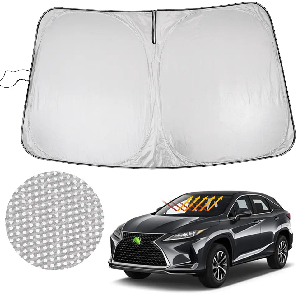 Windshield Sun Shade for Lexus RX 350 450h 2016-2022, Custom Fit 240T Reflective Fabric, Double Thickness Foldable Windshield Sun Visor, 99% UV Protection, Keeps Car Cool & Improves AC Efficiency