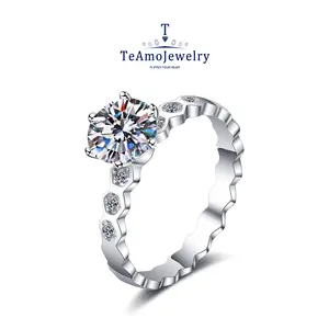 【Buy 1 get 1 Bracelet】【RM-202】Silver 925 Honeycomb Moissanite Ring