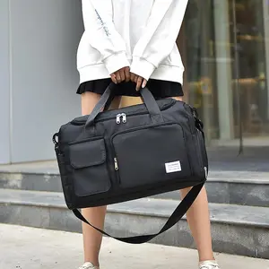 Large Capacity Spacious Zippered Duffle Bag - Business Travel Bag, Sports Fitness Bag With Dry And Wet Separate - Versatile Handheld Luggage Ideal For Adventure