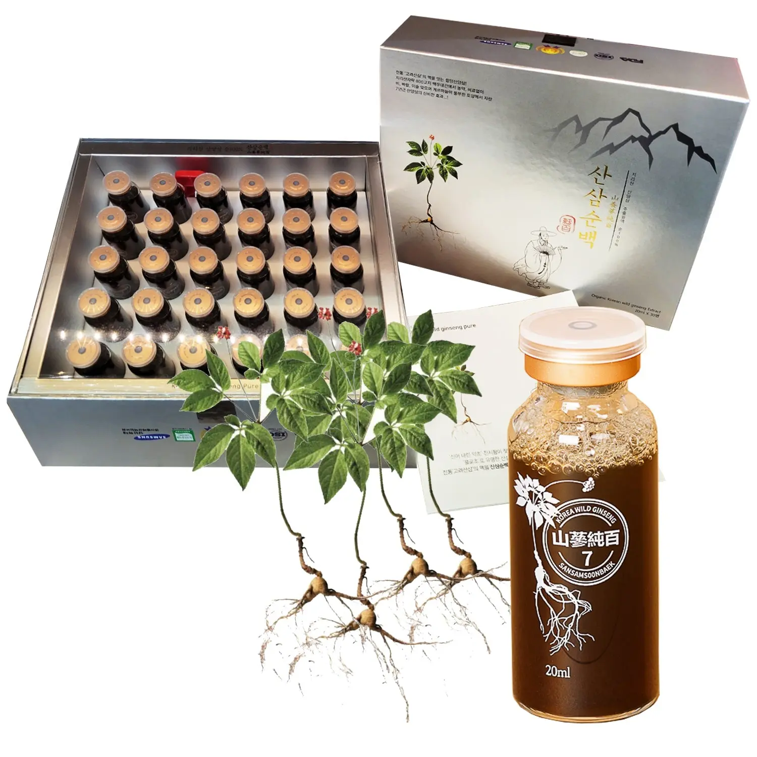 100% Pure Wild Ginseng Extract(30 x 20ml)