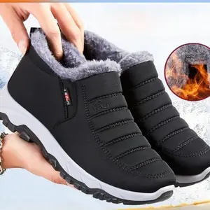 Snow Boots for Men Winter: Warm Fur Lined Ankle Booties Comfortable Waterproof Slip On Lightweight Mens Boots - Vibe Shop