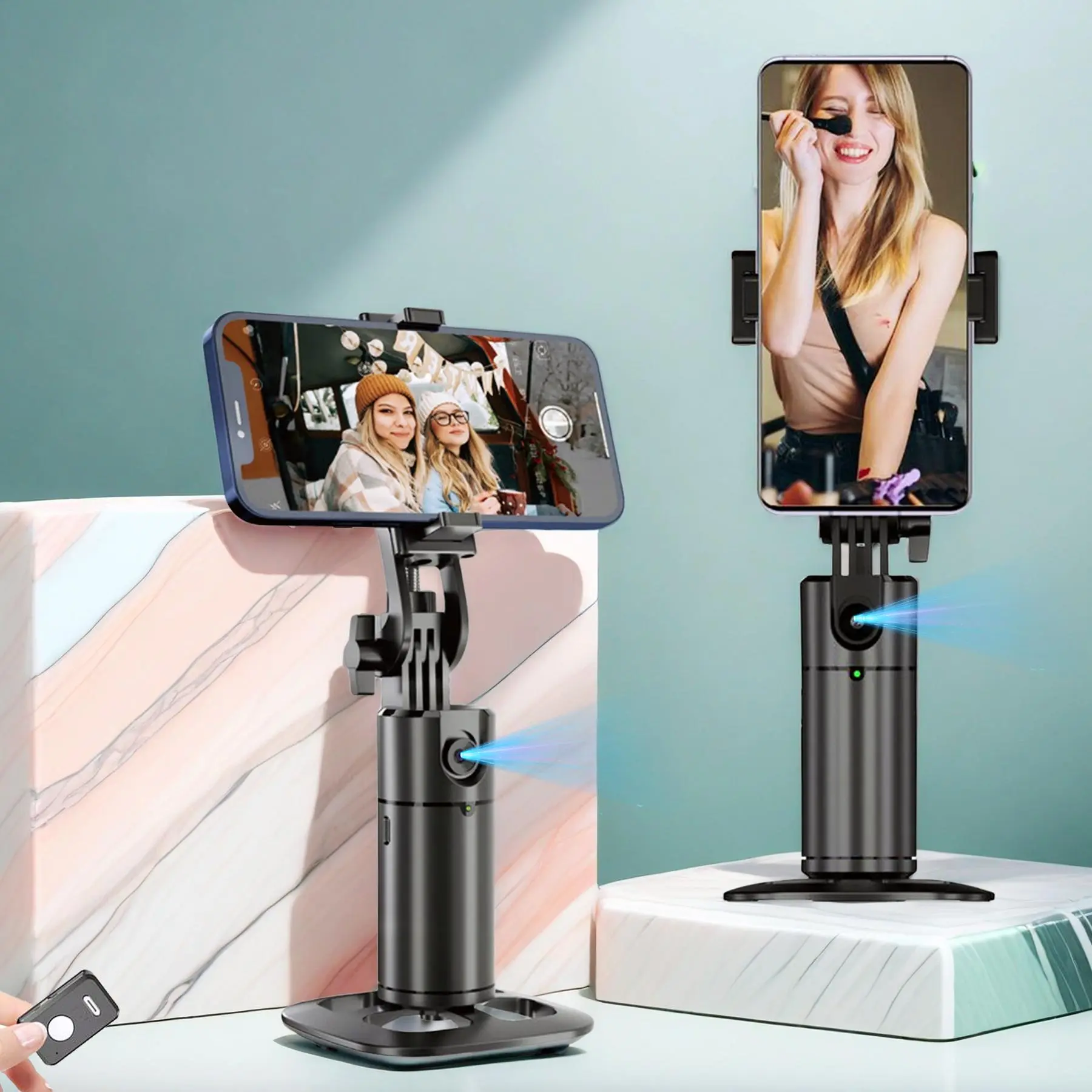 YYT1 360 °   Rotatable Auto Face Tracking Phone Holder, Smart Selfie Stick with Remote Control, Phone Accessories Video Vlog Live Streaming, Camera Accessories