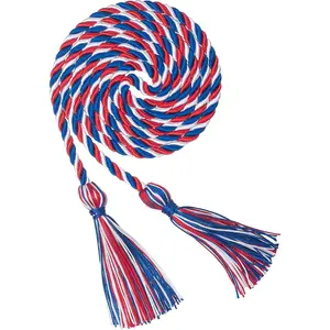 Graduation Cords, Red Blue and White Graduation Honor Cord for Class of 2026, 68” Long Polyester Yarn Honor Ropes for 2026 Grad Students, Bachelor Gown