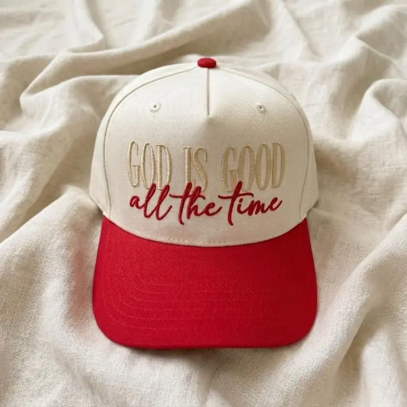 God Is Good All The Time Embroidered Baseball Cap: Faith Based Apparel