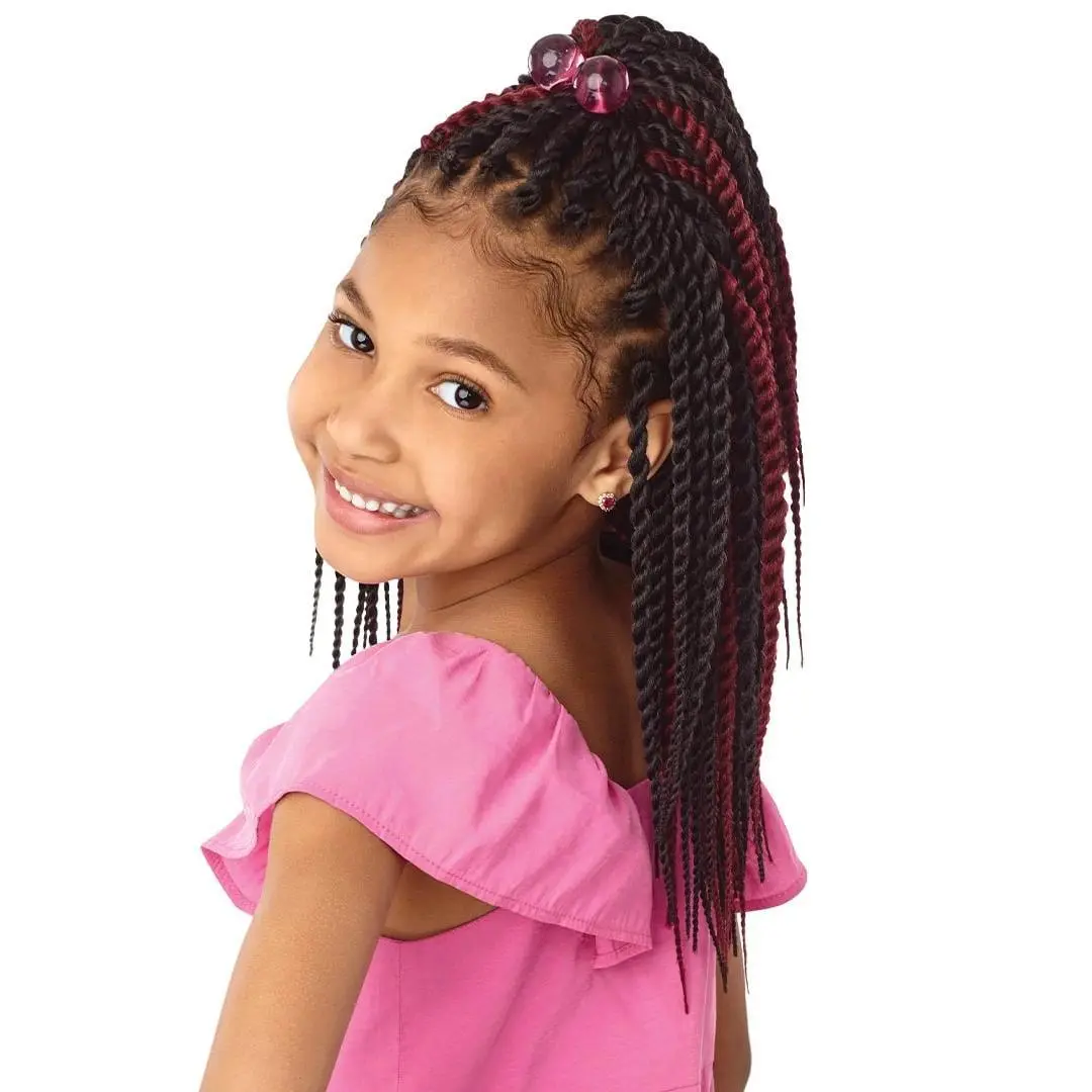 X-Pression Lil Looks Synthetic Pre-Stretched Braids - 3x 32" Hair Extensions for Quick Weave Hairstyles, Extra Soft, Natural Looking, All-Season Fashion Accessory