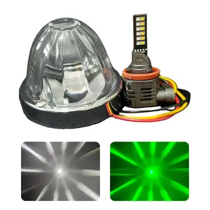 InfinityBEAM Dual Color Green to White H11 Star Pattern Glass Watermelon Light