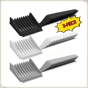 Professional 3PCS Haircut Combs for Men – Long handle, no heat, anti-slip design for easy at-home trims. Ideal for dads, husbands, and kids. Master home barbering without the salon visit!