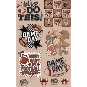 LET'S DO THIS! (FOOTBALL) (2) PREMADE GANGSHEET  - 22X36  DTF TRANSFERS - DIRECT TO FILM