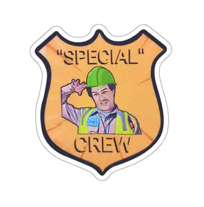 Special Crew Stickers, Blue Collar Hard Hats Vinyl Sticker, Waterproof and Durable, Trendy and Fun Quotes for Water Bottles, Laptops, and More