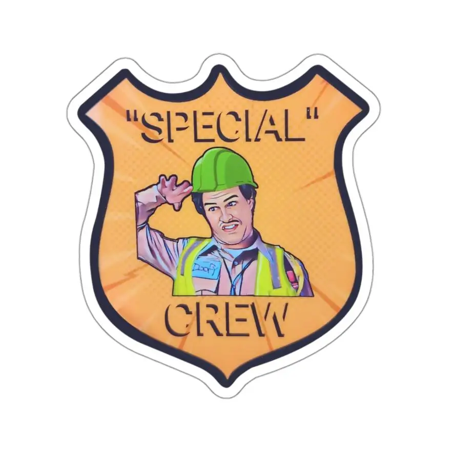 Special Crew Stickers, Blue Collar Hard Hats Vinyl Sticker, Waterproof and Durable, Trendy and Fun Quotes for Water Bottles, Laptops, and More