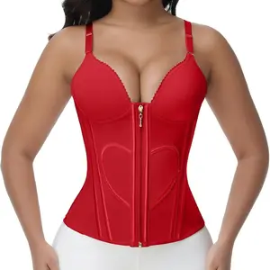 SHAPESHE Waist Shapewear with Bra for Women Corset Tummy Control Workout Vest Going Out Tops