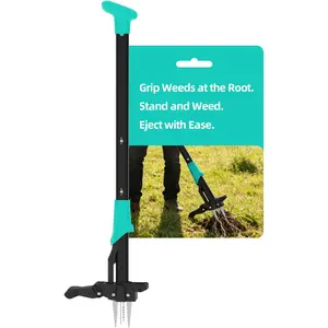 4-Claw Stand Up Weed Puller - Gardening Hand Weeding Tool 40 in Handle (4-Claw)