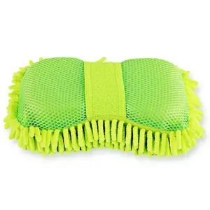 Microfiber Car Washer Sponge Green Cleaning Car Care Detailing Brushes Washing Towel Auto Gloves Styling Accessories for Car Owners