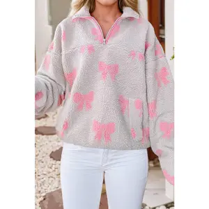Quarter Zip Bow Sherpa