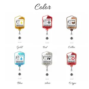 Blood bag badge reel, ID holder, nurse gift, Blood Bag Shaker Badge Reel, Nursing Graduation Gift