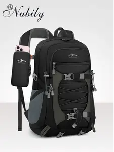 Hiking Backpack 40L Foldable Lightweight, Removable Phone Bag, Water Resistant, Ideal for Camping, Cycling, Trekking, Outdoor Activities
