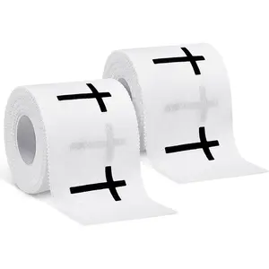 2pcs Christian Athletic Tape 2IN X 23FT (5cmX7m) Cotton Zinc Oxied White Sports Tape for Sports Cross Athletic Wrist Tape for Gymnastics