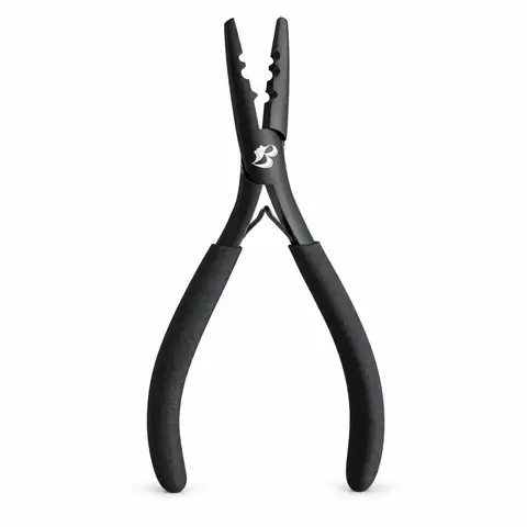 MIRACLE 2-Hole Metal Hair Extension Pliers, 7" for Long Hair - Durable Hairdressing Salon/DIY Tool, Quick Weft Attachment Accessory, Long Lasting Black Beauty & Personal Care Appliance