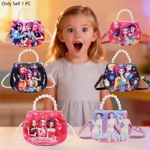 Unique Trends New Anime girl's Fashion Adjustable Shoulder Bag, Private Coin Bag For Children,Cute Cartoon Pearl Chain Handbag And Underarm Crossbody Bag,High Quality Ladies' Makeup Bag,2D or 3D patterns.