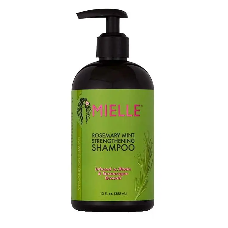 Mielle Rosemary Mint Strengthening Liquid Shampoo, 12 oz Organic Haircare Cleanser with Coconut, Biotin, Hydrating Oil - Cruelty-Free US Hair-Moisturizing Product for Healthy, Moisture-Rich Hair, Hair Growth Shampoo