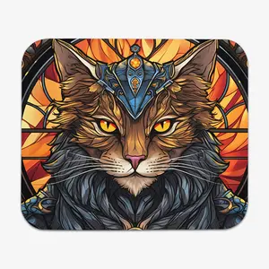 Royal Cat Stained Glass Mousepad