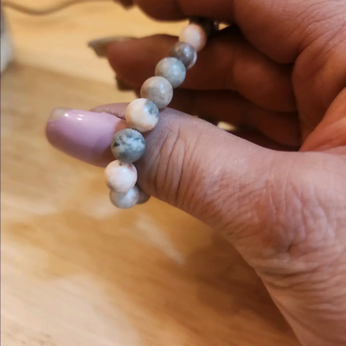 Zebra Jasper handmade stretch Bracelet