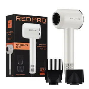 Red PRO Ultra-Lightweight Air Master 4200 High-Speed Hair Dryer 110,000 RPM BLDC Motor