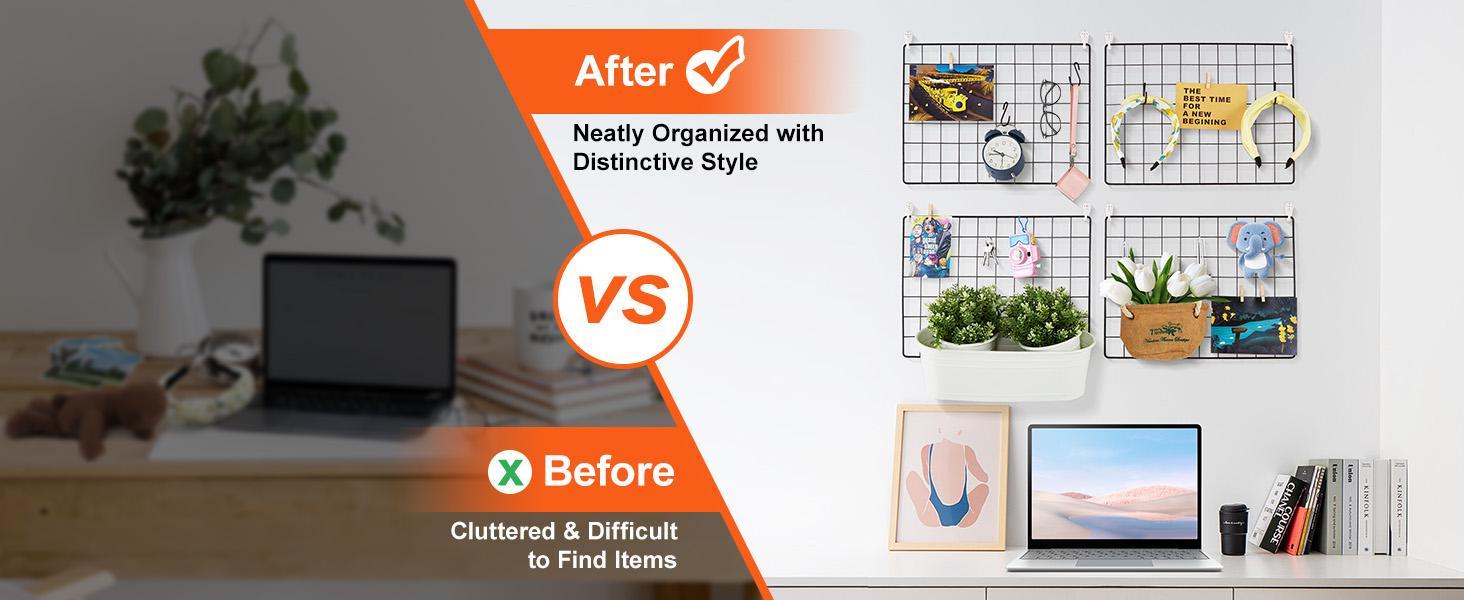 SucceBuy Grid Wall Panels Tower Wire Gridwall Display Racks Double Side Gridwall Panels for Art Craft Shows Retail Shop w/ Hooks SucceBuy Grid Wall Panels Tower Wire Gridwall Display Racks Double Side Gridwall Panels for Art Craft Shows Retail Shop w/ Hooks