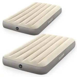 Intex Dura-Beam Standard Series Single Height Inflatable Airbed, Twin (2 Pack)