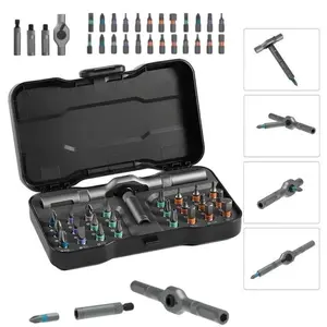 24 in 1 Screwdriver Set, Multipurpose Screwdriver Shape Tool Kit, Compact & Portable Ratchet Screwdriver for Various Home Repairs