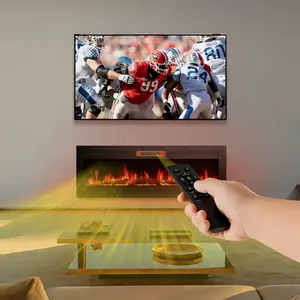 Electric Fireplace Insert with Heater, Wall Mounted and Recessed Fireplace for Indoor Use, Adjustable Flame Effect with Remote Control, Quiet Electric Fireplace for Living Room