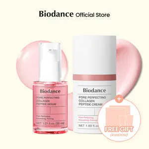 [Biodance Official] Pore Perfecting Duo+Free SampleㅣCollagen Serum+Collagen Cream bundle, 10 Peptides, Pore Minimizing, Plumping, Collagen Replenishment, Skin gripping, Patented 243 Da Collagen, Korean Skincare, Instant Results, Anti Aging