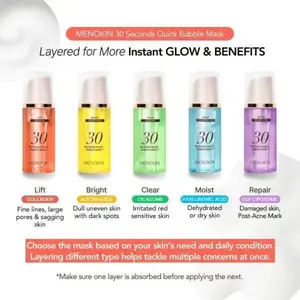 [MENOKIN] 30 Seconds Micro-Bubble Mask, Korean Glass Skin Care Essential, 70 Uses, 3.21 fl.oz, Turkey Neck, Zempic Neck, Tech Neck, Smoker Lines, Smile Lines, 11 Lines, Under-eye Hollows, Forehead Lines, Micro-Bubble Primer