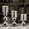 Crystal Candlestick Set, Glass Candle Holder Set, Candlestick Holders, Includes 3 Pieces, Polished Romantic Theme, Perfect for Dinner and Anniversaries, Luxury American Style, Home Decor, Decorating, Home Accessories, Decoration Items
