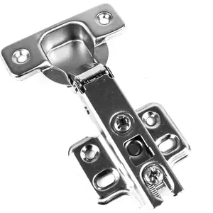 (2 Pieces) Full Overlay Frameless European Hinges, 105 Degree 2-Cam 4-Way Adjustable Concealed Kitchen Cabinet Door Hinges with Screws (2)