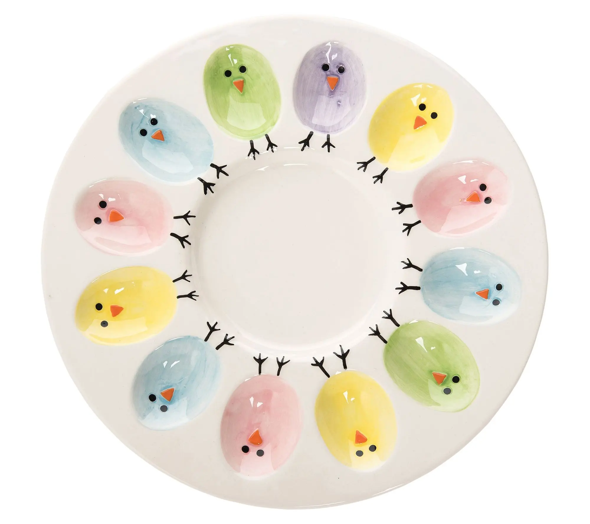 11" Easter Chick Deviled Egg Spring Plate by Valerie 11" Easter Chick Deviled Egg Spring Plate by Valerie