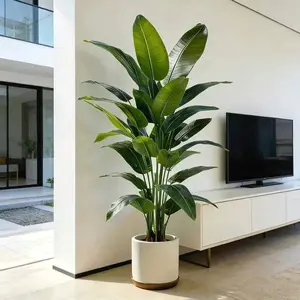 🌿 Large Realistic Banana Tree Decor, Tropical Artificial Plant For Indoor And Outdoor Spaces.