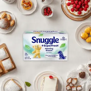 Snuggle Plus Superfresh Fabric Softener Dryer Sheets 200ct - for Softness Anti-Static, 200 Count