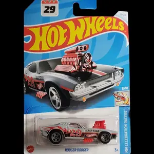 Hot Wheels Rodger Dodger Gray HW Celebration Racers 5/10 - 77/250 with Red Wheels and Red Detailing