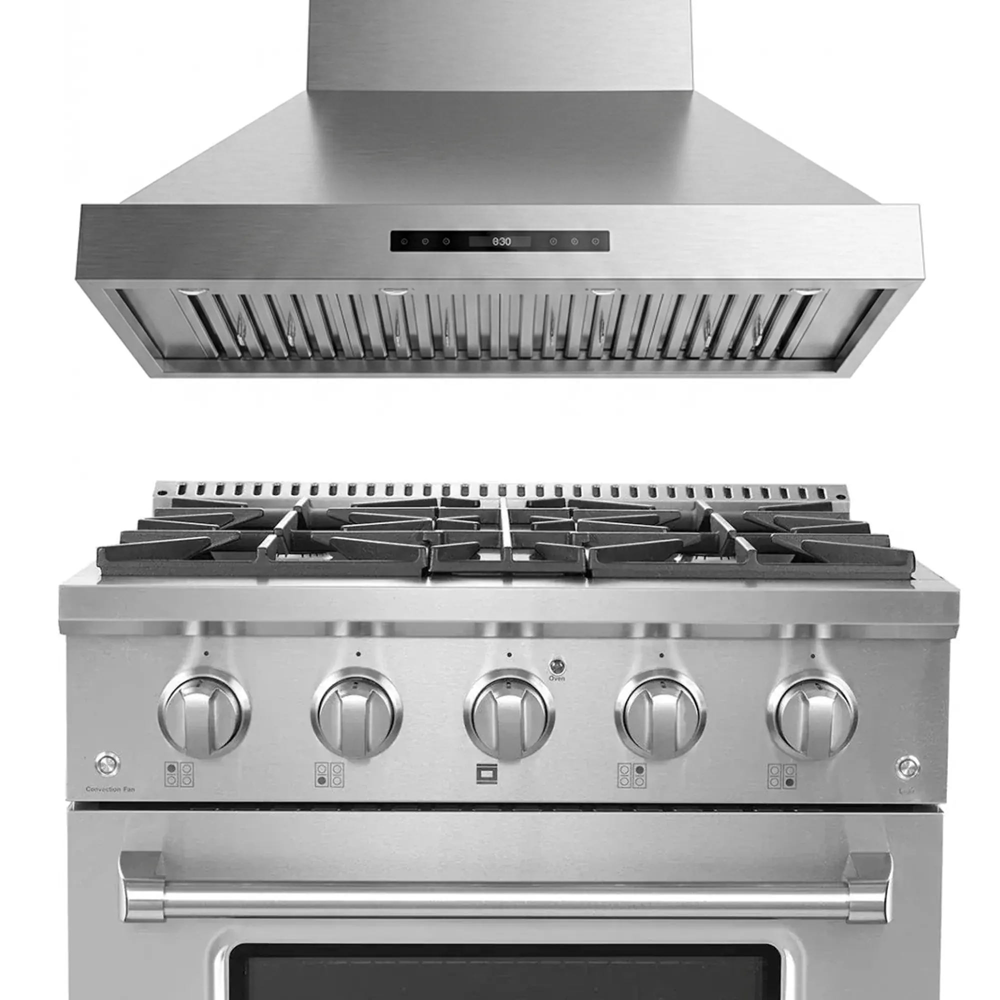 Proline PLSR 30" All-Gas Range + PLSW King Air Wall-Mounted Range Hood 30" Bundle — Save 10%